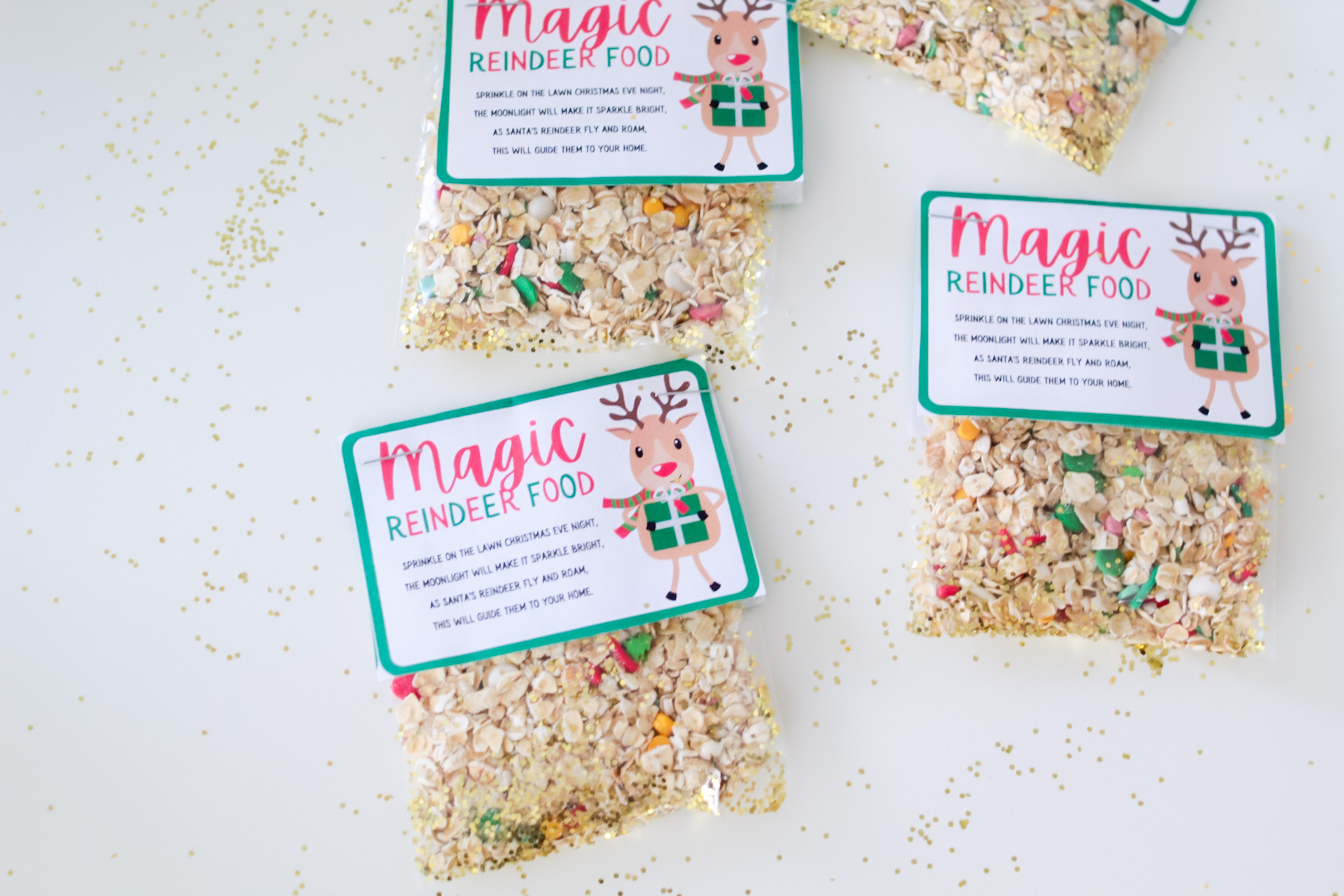 reindeer food recipe and printable poem - slay at home mother